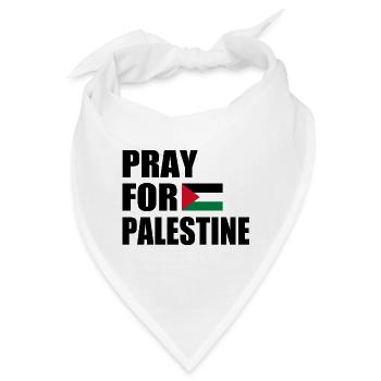 Pray for palestine - Bandana - Weiß - Vorne
