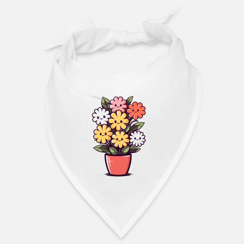 Fleurs riantes dans un pot de fleurs Bandana