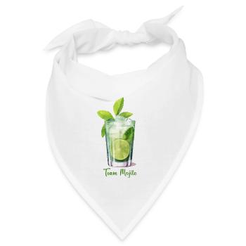 Team Mojito Cocktail Longdrink - Bandana - Weiß - Vorne