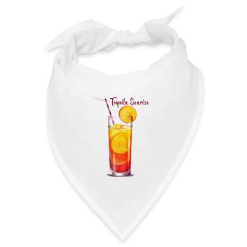 Tequila Sunrise Cocktail Longdrink - Bandana - Weiß - Vorne