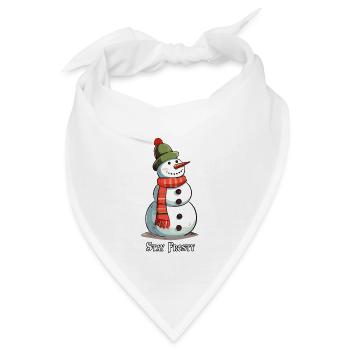 Lustiger Schneemann Stay Frosty - Bandana - Weiß - Vorne