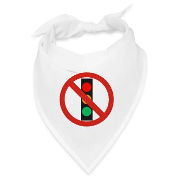 Ampel Ampelregierung Verbotsschild - Bandana - Weiß - Vorne