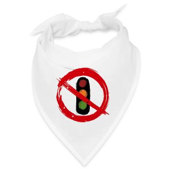 Ampel Ampelregierung Verbotsschild - Bandana - Weiß - Vorne