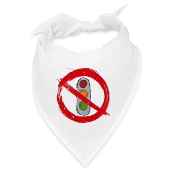 Ampel Ampelregierung Verbotsschild - Bandana - Weiß - Vorne