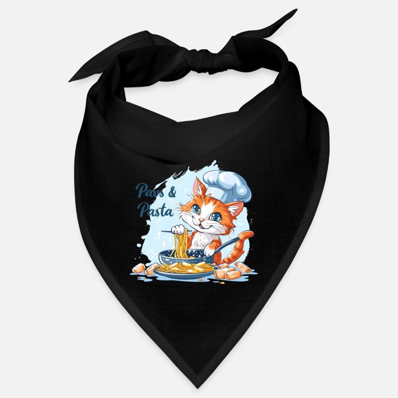 Pfoten und Pasta Paws and Pasta Tier Sprüche Bandana