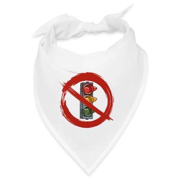 Ampel Ampelregierung Verbotsschild Politik - Bandana - Weiß - Vorne