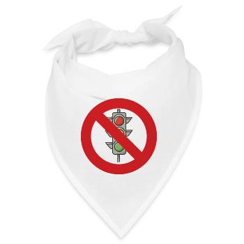 Stoppt die Ampel Verbotsschild Politik - Bandana - Weiß - Vorne