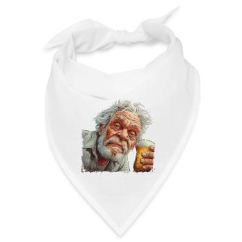 Biertrinker Outfit Vatertag Männerabend - Bandana - Weiß - Vorne