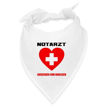Karneval Fasching Fasnet Notarzt Kostüm - Bandana - Weiß - Vorne