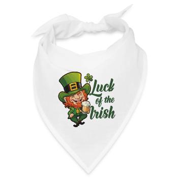 Leprechaun Kobold St. Patricks Day Irland - Bandana - Weiß - Vorne