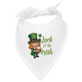Leprechaun Kobold St. Patricks Day Irland - Bandana - Weiß - Vorne