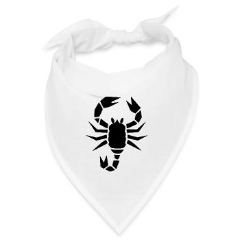Abstrakter Skorpion Sternzeichen Tierkunst - Bandana - Weiß - Vorne