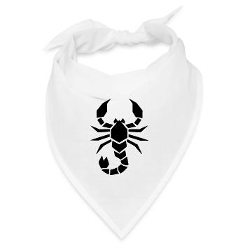Abstrakter Skorpion Sternzeichen Tierkunst - Bandana - Weiß - Vorne