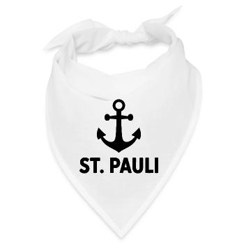 St. Pauli Anker Reeperbahn Kiez - Bandana - Weiß - Vorne