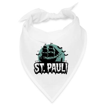 St. Pauli Halloween Reeperbahn Kiez - Bandana - Weiß - Vorne