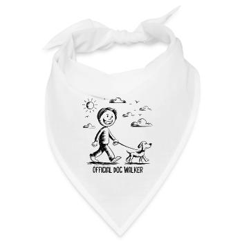 Official Dog Walker - Bandana - Weiß - Vorne