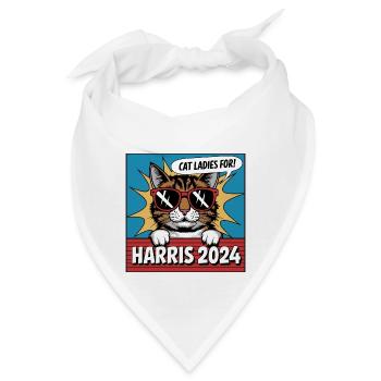 Cat Ladies For Kamala Harris 2024 USA Amerika - Bandana - Weiß - Vorne