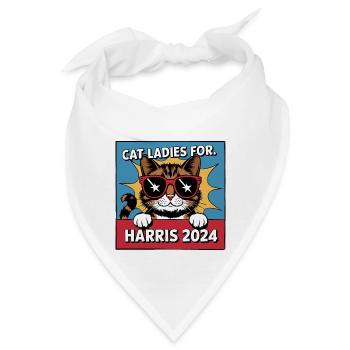 Cat Ladies For Kamala Harris 2024 USA Amerika - Bandana - Weiß - Vorne