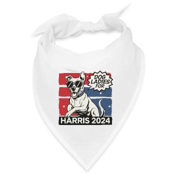 Dog Ladies For Kamala Harris 2024 USA Amerika - Bandana - Weiß - Vorne
