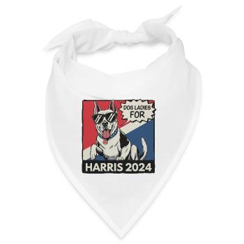Dog Ladies For Kamala Harris 2024 USA Amerika - Bandana - Weiß - Vorne