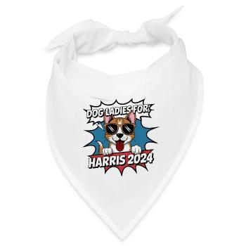 Dog Ladies For Kamala Harris 2024 USA Amerika - Bandana - Weiß - Vorne