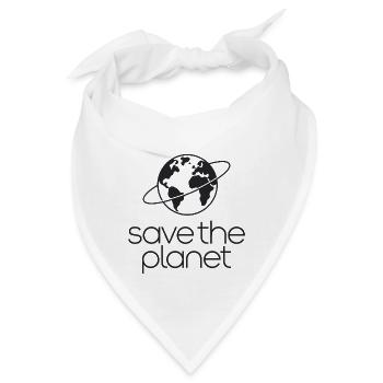 Save the Planet Erde Umweltaktivisten - Bandana - Weiß - Vorne