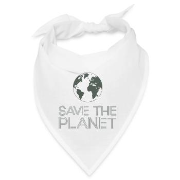 Save the Planet Erde Umweltaktivisten - Bandana - Weiß - Vorne
