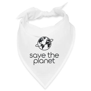 Save the Planet Erde Umweltaktivisten - Bandana - Weiß - Vorne