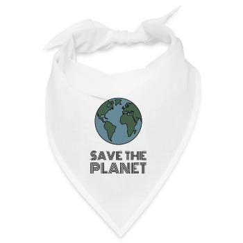 Save the Planet Erde Umweltaktivisten - Bandana - Weiß - Vorne
