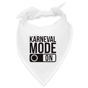 Karneval Mode On Fasching Fasnet - Bandana - Weiß - Vorne