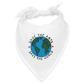 Save the Arts Save the World Erde Umweltaktivist - Bandana - Weiß - Vorne