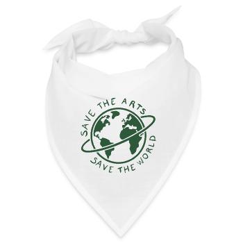 Save the Arts Save the World Erde Umweltaktivist - Bandana - Weiß - Vorne