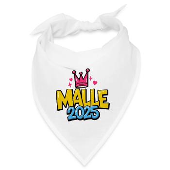Malle 2025 Mallorca-Fans Sprüche - Bandana - Weiß - Vorne