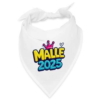 Malle 2025 Mallorca-Fans Sprüche - Bandana - Weiß - Vorne