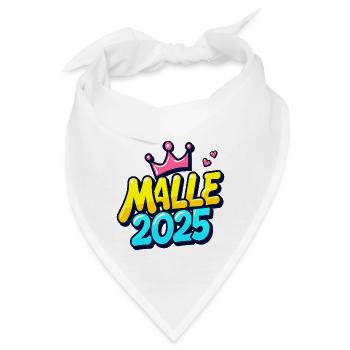 Malle 2025 Mallorca-Fans Sprüche - Bandana - Weiß - Vorne