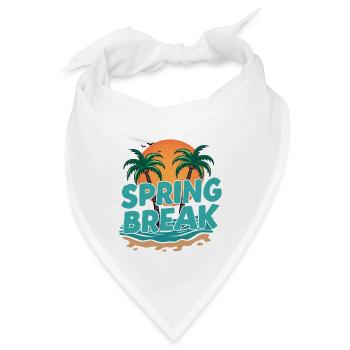 Spring Break Palmen Strand - Bandana - Weiß - Vorne