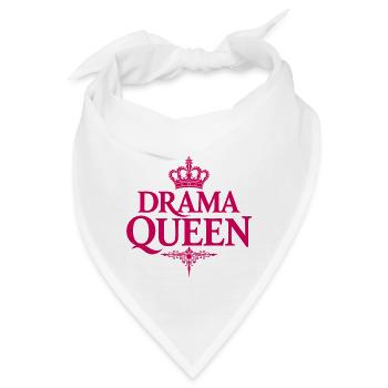 Drama Queen Krone Spruch - Bandana - Weiß - Vorne