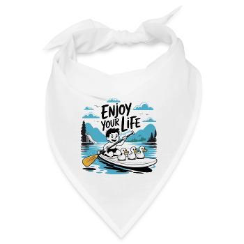 Enjoy Your Life - Flappach SUP-Spaß - Bandana - Weiß - Vorne