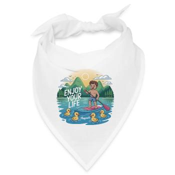 Enjoy Your Life - Flappach SUP-Spaß - Bandana - Weiß - Vorne