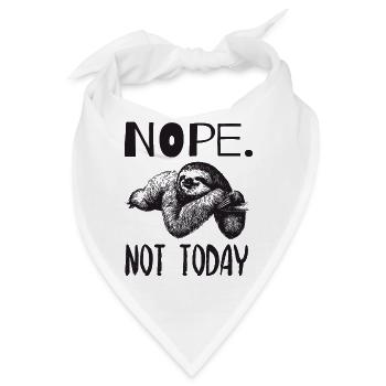 Not today Faultier Sloth Design - Bandana - Weiß - Vorne
