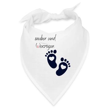 sauber verzogen Baby - Bandana - Weiß - Vorne
