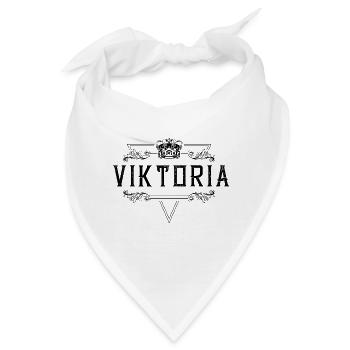 Viktoria Name - Bandana - Weiß - Vorne