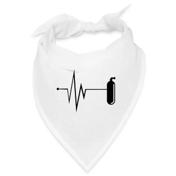 Sauerstoff Tauchen Puls - Bandana - Weiß - Vorne