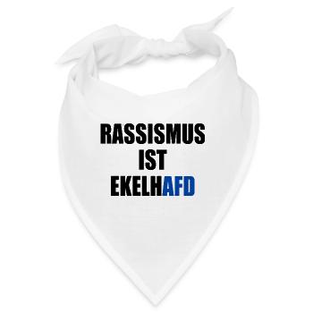 rassismus ist ekelhafd - Bandana - Weiß - Vorne
