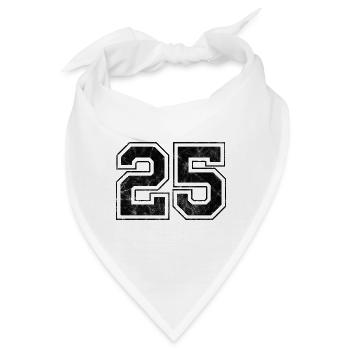 Anzahl 25 - Bandana - Weiß - Vorne