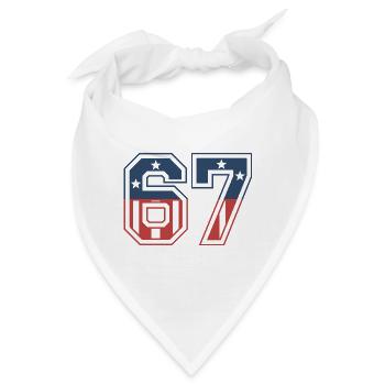 Nummer 67 USA - Bandana - Weiß - Vorne