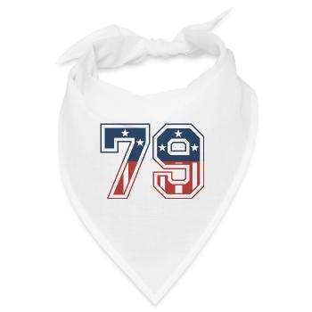 Nummer 79 USA - Bandana - Weiß - Vorne