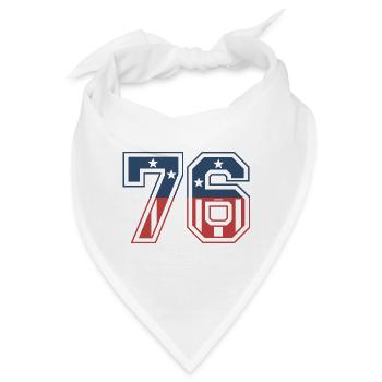 Nummer 76 USA - Bandana - Weiß - Vorne