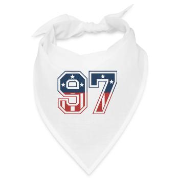 Nummer 97 USA - Bandana - Weiß - Vorne