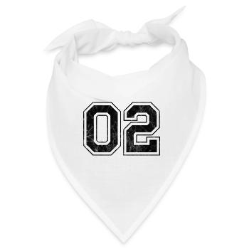 Anzahl 02 - Bandana - Weiß - Vorne